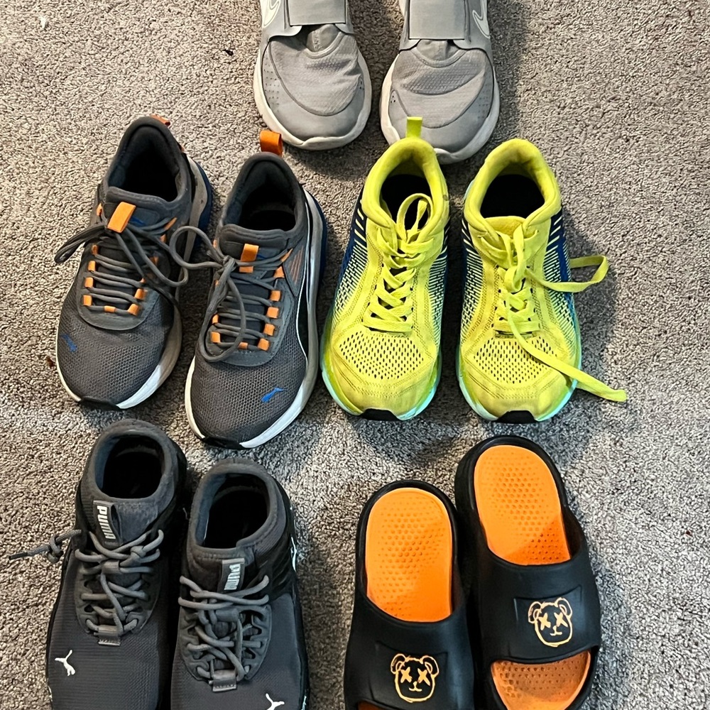 Nike Kids Sneakers Gray with Yellow Accents